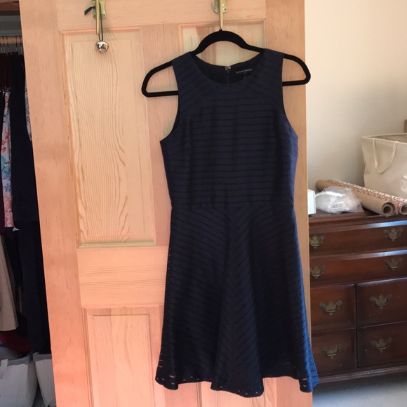 banana republic paneled fit and flare dress